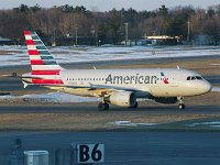 American Airlines - N738US - 2000 Airbus A319-132 - Albany County (ALB), NY - 03/23/17