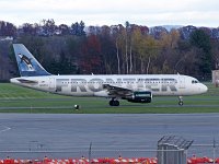 Frontier Airlines - N205FR "Ozzy the Orca" - 2010 Airbus A320-214 - Albany County (ALB), NY - 11/11/18
