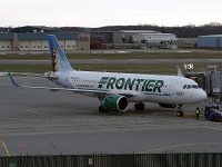 Frontier Airlines - N337FR "Hunter the Bobcat" - 2018 Airbus A320-215N - Albany County (ALB), NY - 12/08/18