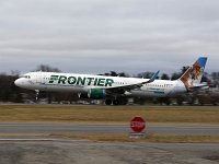 Frontier Airlines - N718FR "Cali the Mountain Lion" - 2017 Airbus A321-11(WL) - Albany County (ALB), NY - 12/22/18